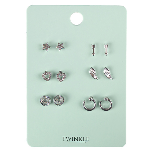 

TWINKLE Серьги набор 1, Серьги набор 1