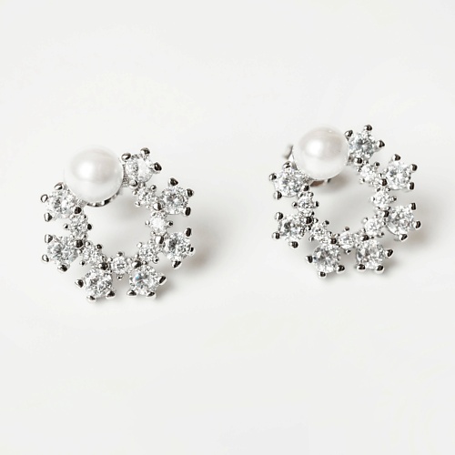 

SHINE & BEAUTY Серьги-гвоздики покрытые серебром с кристаллами Swarovski, Серьги-гвоздики покрытые серебром с кристаллами Swarovski