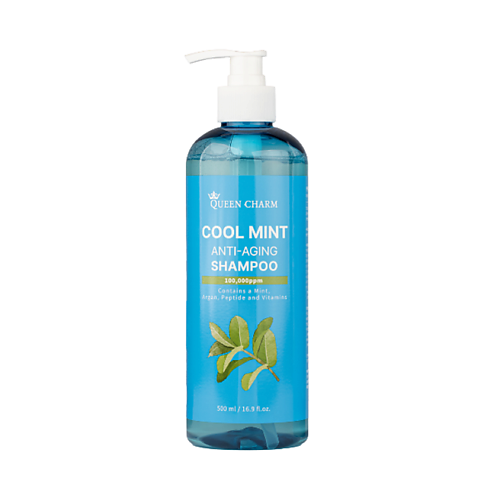 

QUEEN CHARM Освежающий шампунь для волос с 10% экстрактом мяты COOL MINT ANTI-AGING SHAMPOO, Освежающий шампунь для волос с 10% экстрактом мяты COOL MINT ANTI-AGING SHAMPOO