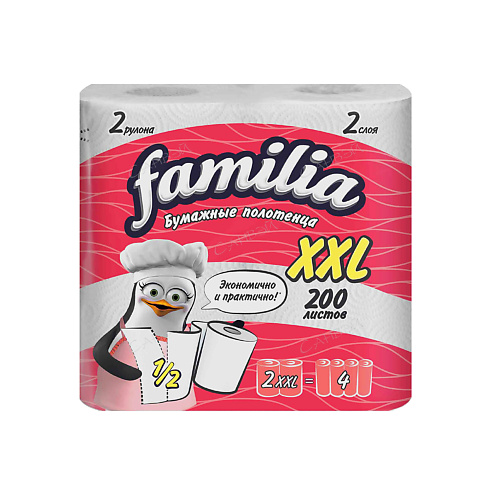 Бумажное полотенце FAMILIA Бумажные полотенца 2-слойные XXL