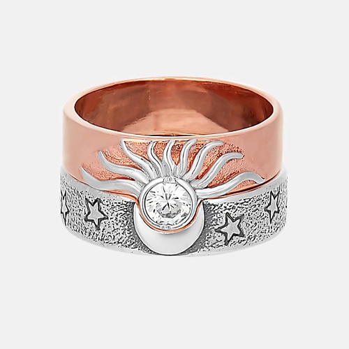 

SHINE & BEAUTY Кольцо покрытое золотом с фианитами, Кольцо покрытое золотом с фианитами