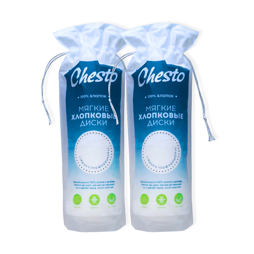 CHESTO Набор хлопковых ватных дисков с прошитым краем 390₽