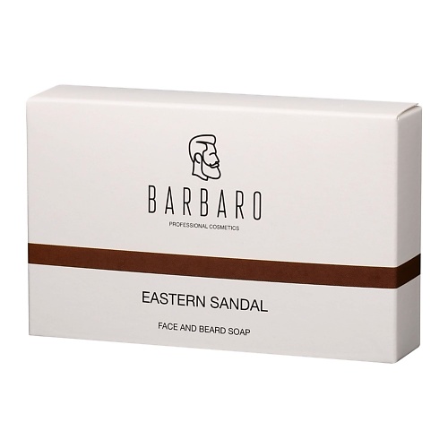 

BARBARO Мужское мыло для бороды и лица натуральное "Eastern sandal" 90.0, Мужское мыло для бороды и лица натуральное "Eastern sandal"