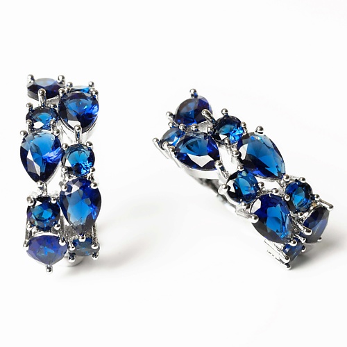 

SHINE & BEAUTY Серьги покрытые серебром с кристаллами Swarovski, Серьги покрытые серебром с кристаллами Swarovski