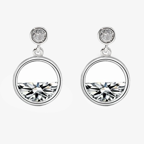 

SHINE & BEAUTY Серьги-гвоздики покрытые серебром с кристаллами Swarovski, Серьги-гвоздики покрытые серебром с кристаллами Swarovski