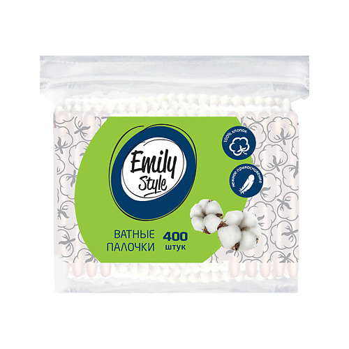 

EMILYSTYLE Ватные палочки пакет с зиплоком 400.0, Ватные палочки пакет с зиплоком