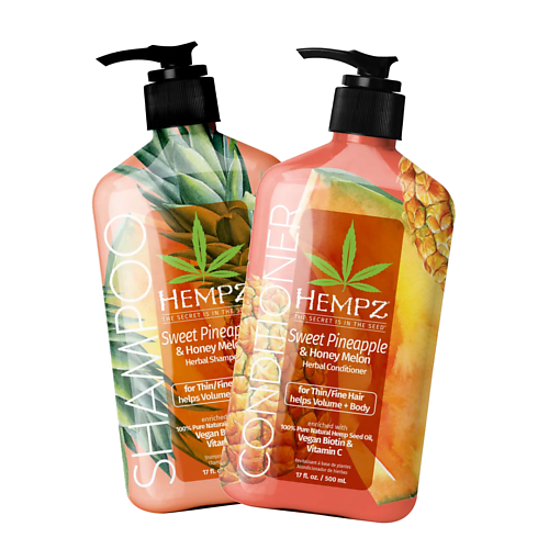 

HEMPZ Набор уход для волос "Кондиционер и Шампунь Ананас и Медовая Дыня", Набор уход для волос "Кондиционер и Шампунь Ананас и Медовая Дыня"