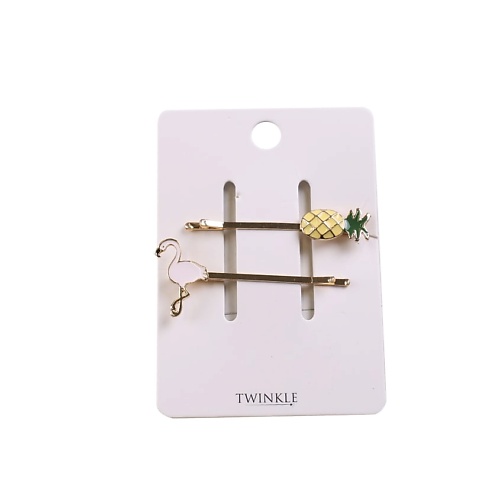 

TWINKLE Набор заколок flamingo + pineapple, Набор заколок flamingo + pineapple