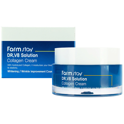

FARMSTAY Крем для лица с коллагеном DR.V8 Solution Collagen Cream, Крем для лица с коллагеном DR.V8 Solution Collagen Cream