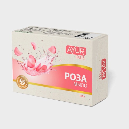 

AYUR PLUS Мыло туалетное РОЗА 100.0, Мыло туалетное РОЗА