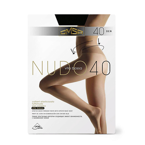 OMSA Колготки 40 ден NUDO Vita Bassa Nero 392₽