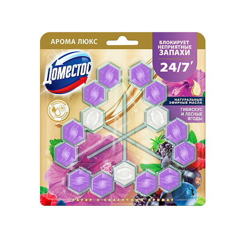 

DOMESTOS Блок для очищения унитаза POWER 5+ СКАЗОЧНЫЙ АРОМАТ Трио, Блок для очищения унитаза POWER 5+ СКАЗОЧНЫЙ АРОМАТ Трио