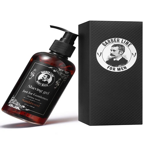

BARBER LINE FOR MEN Гель для бритья, не пенящийся, аромат Сандал и цитрус, Гель для бритья, не пенящийся, аромат Сандал и цитрус