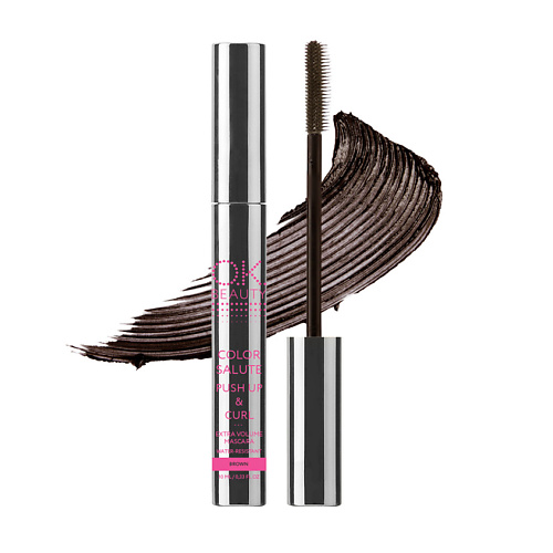 OK BEAUTY Подкручивающая тушь для придания объема COLOR SALUTE PUSH UP CURL 875₽