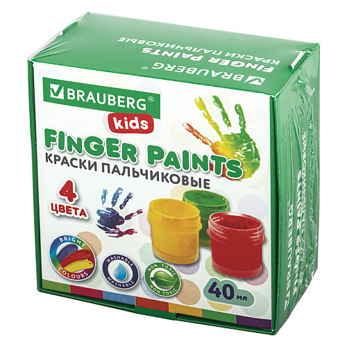 

BRAUBERG Краски пальчиковые для малышей KIDS, Краски пальчиковые для малышей KIDS