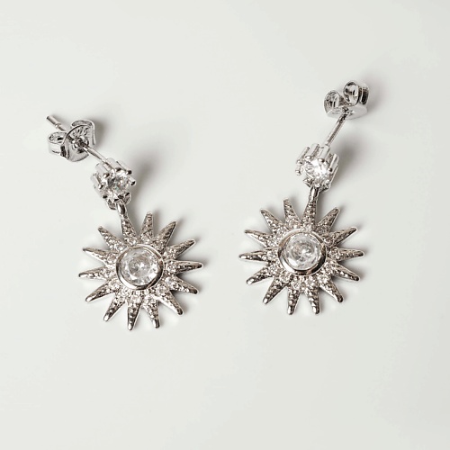 

SHINE & BEAUTY Серьги-гвоздики покрытые серебром с кристаллами Swarovski, Серьги-гвоздики покрытые серебром с кристаллами Swarovski