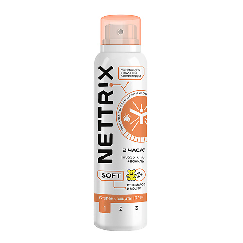 

NETTRIX Аэрозоль от комаров детский Soft 100.0, Аэрозоль от комаров детский Soft