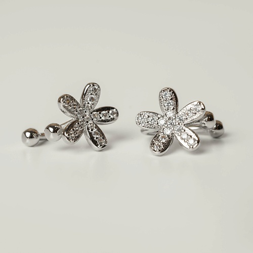 

SHINE & BEAUTY Серьги-каффы покрытые серебром с кристаллами Swarovski, Серьги-каффы покрытые серебром с кристаллами Swarovski