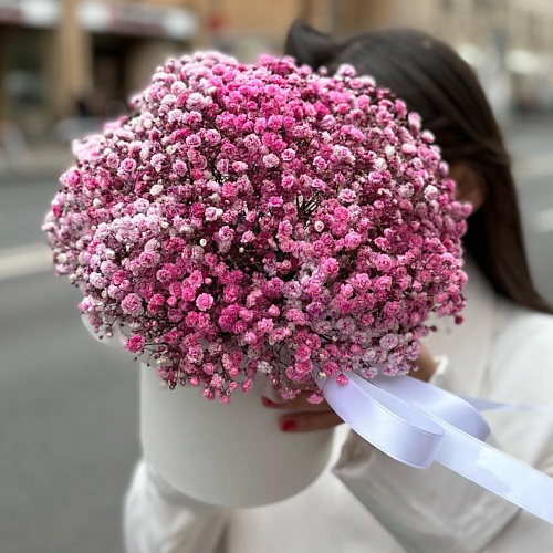 

ART FLORA Стильная коробочка с гипсофилой, Стильная коробочка с гипсофилой