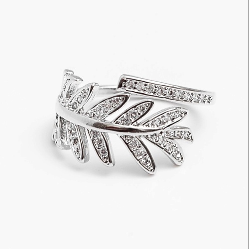 

SHINE & BEAUTY Кольцо безразмерное покрытое серебром с кристаллами Swarovski, Кольцо безразмерное покрытое серебром с кристаллами Swarovski