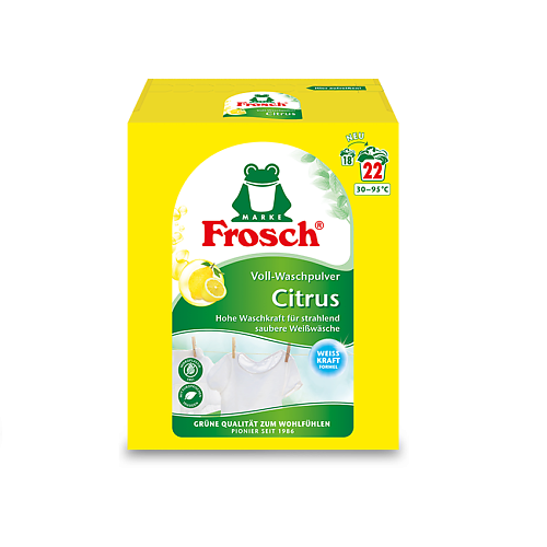 

FROSCH Концентрированный стиральный порошок ЦИТРУС 1450, Концентрированный стиральный порошок ЦИТРУС