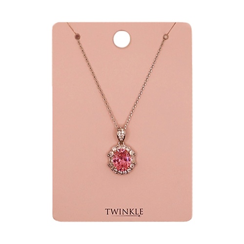 

TWINKLE Подвеска с цепочкой Pink Stone, Подвеска с цепочкой Pink Stone