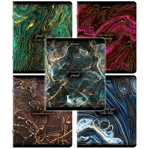 

BRAUBERG Тетради Дэк А5 Marble, Тетради Дэк А5 Marble