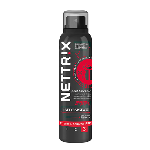 

NETTRIX Аэрозоль от комаров и клещей Intensive 150.0, Аэрозоль от комаров и клещей Intensive