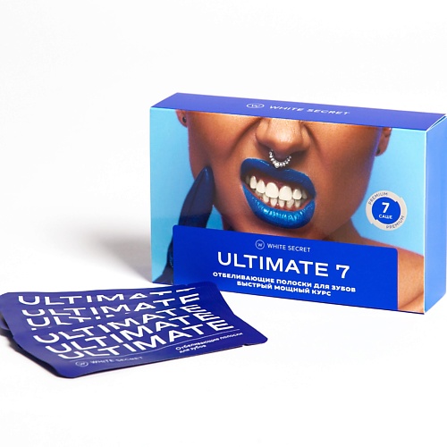 

WHITE SECRET Полоски для домашнего отбеливания зубов Ultimate 7 7, Полоски для домашнего отбеливания зубов Ultimate 7