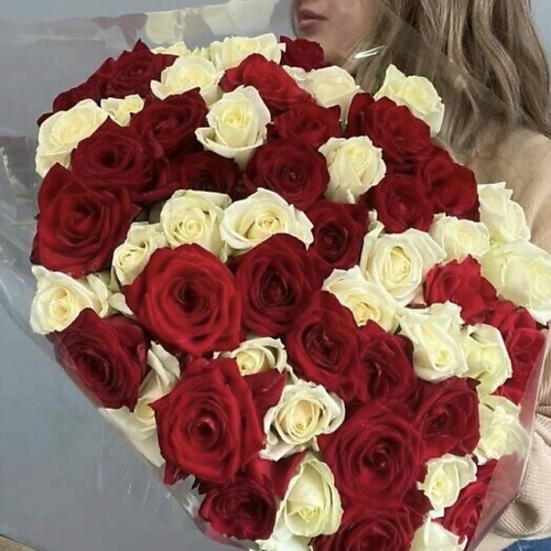 

GLOW FLOWERS Букет 55 прекрасных роз, Букет 55 прекрасных роз