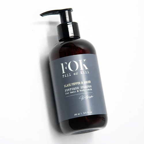

FOK FILL OR KILL BLACK PEPPER & AMBER Парфюмированный шампунь для волос и тела, BLACK PEPPER & AMBER Парфюмированный шампунь для волос и тела