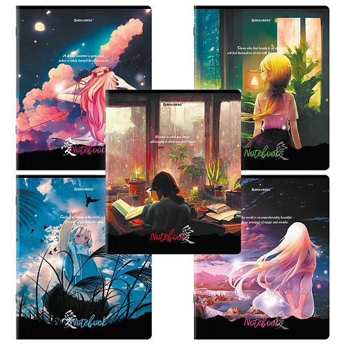 

BRAUBERG Тетради Дэк А5 Anime Dreams, Тетради Дэк А5 Anime Dreams