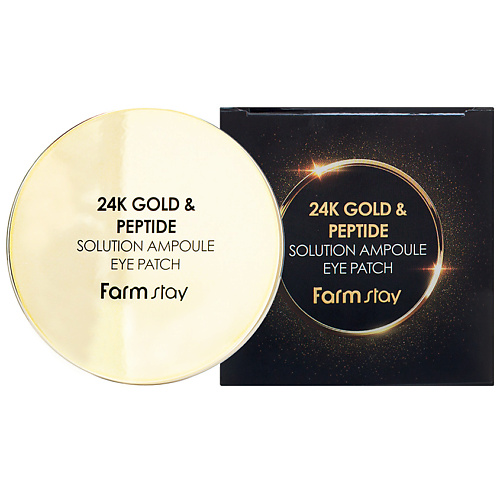 

FARMSTAY Патчи для глаз гидрогелевые с 24-х каратным золотом и пептидами 24K Gold & Peptide Solution Ampoule Eye Patch, Патчи для глаз гидрогелевые с 24-х каратным золотом и пептидами 24K Gold & Peptide Solution Ampoule Eye Patch