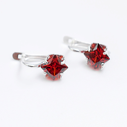 

SHINE & BEAUTY Серьги покрытые серебром с фианитом, Серьги покрытые серебром с фианитом