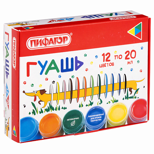 

ПИФАГОР Гуашь Веселая Такса, Гуашь Веселая Такса