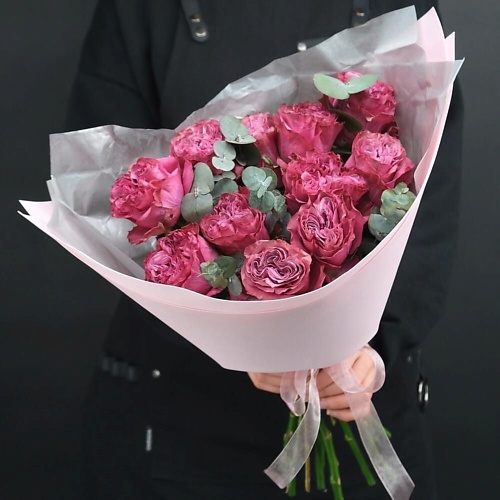

MILOTTA FLORAL SHOP Букет из роз Кантри Блюз с эвкалиптом, Букет из роз Кантри Блюз с эвкалиптом
