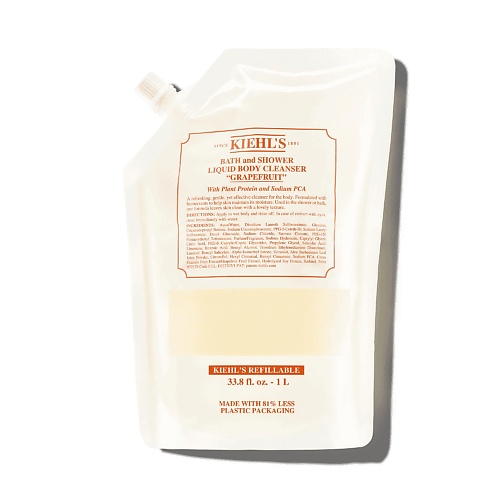 

KIEHL'S Гель для душа и ванны Bath and Shower Liquid Cleanser Grapefruit. Рефилл, Гель для душа и ванны Bath and Shower Liquid Cleanser Grapefruit. Рефилл