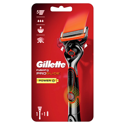 

GILLETTE Бритва с 1 сменной кассетой (с элементом питания) Fusion ProGlide Power, Бритва с 1 сменной кассетой (с элементом питания) Fusion ProGlide Power