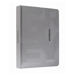 Ежедневник недатированный Total Grey 1, в клетку, твердая обложка