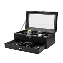 Шкатулка для часов и украшений, двухуровневая, W154BG