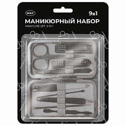 Универсальный набор для маникюра и педикюра 9 в 1 в футляре, MINI
