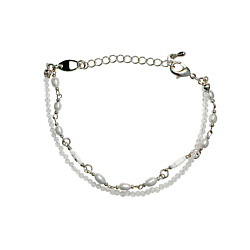 Браслет кварц, говлит, жемчуг, кристаллы