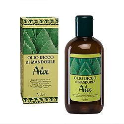 Масло холодного отжима сладкого миндаля и экстракта Алое Olio Ricco di mandorle Aloe