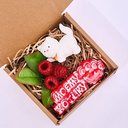 Мыло ручной работы зайчик и малина