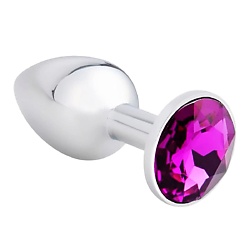 Металлическая анальная пробка с кристалом