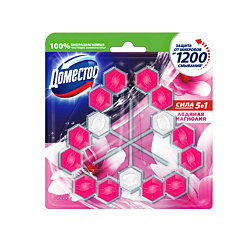 Блок для очищения унитаза  POWER 5 ЛЕДЯНАЯ МАГНОЛИЯ Трио