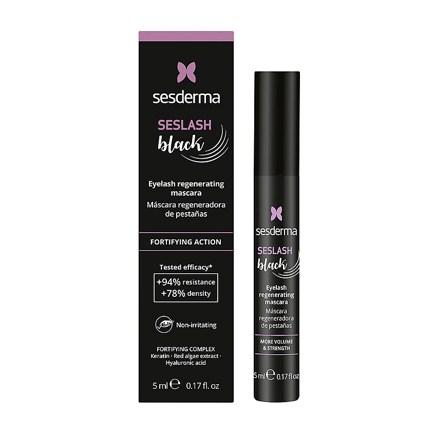 SESDERMA Тушь для ресниц восстанавливающая с эффектом объема и разделения ресниц SESLASH – фото 2