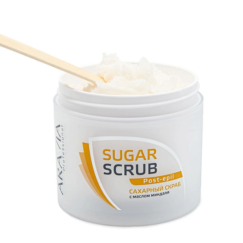 ARAVIA PROFESSIONAL Скраб для тела Сахарный с Маслом миндаля Sugar Scrab Post-epil – фото 5