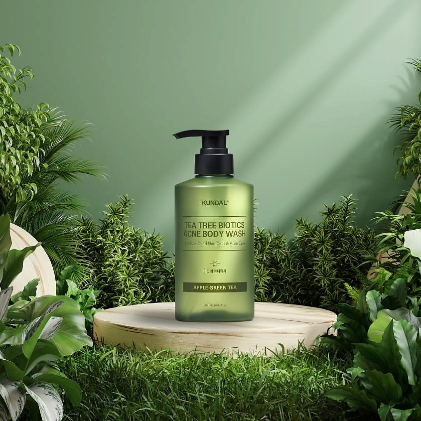 KUNDAL Гель для душа против акне Яблочный зеленый чай Tea Tree Biotics Acne Body Wash – фото 2