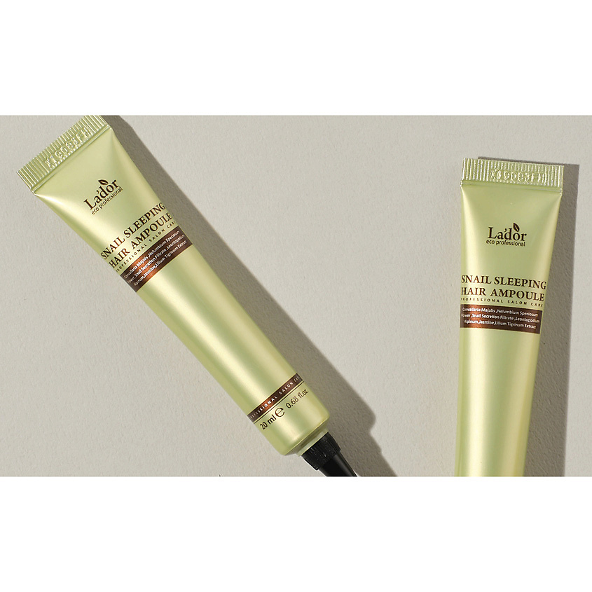 LADOR Сыворотка для волос ночная восстанавливающая Snail Sleeping Hair Ampoule – фото 4